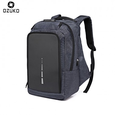 OZUKO Oxford Men's Backpack Anti-thief USB Charging 15.6inch Laptop Backpack Mochila Multi-functional Casual Computer School Bag