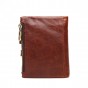 JEEP BULUO Men Genuine Leather Wallets Vintage Oil Wax Cow Leather Brown Purse Wallet Bifold Credit Card Holders RFID Blocking