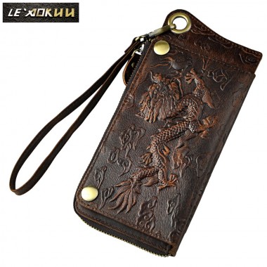 Cattle Men Design Organizer Wallet Real leather Male Fashion Business Credit Card Id Case Wallet Checkbook Purse Snap ck001-1