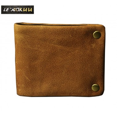 Original leather Men Designer Wallet Male Horizontal Fashion Business Credit Card Case Holder Zipper Wallet Purse With Snap 1003
