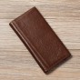 Top Quality Hot Sale Cattle Male Organizal Vintage Trifold Genuine leather Long Card Coin Holder Checkbook Wallet Purse 1-17