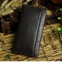 Top Quality Men Male Vintage Trifold Real Genuine leather Coin Card Case Long Large Capacity Cowhide Checkbook Wallet Purse