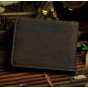 2016 New Top Quality Cattle Men male Vintage Real Genuine leather Small Slim Card Holder Cash Clip Mini Handy Wallet Purse 1055