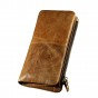 Original leather Men Brand Fashion Large Capacity Businee Card Case Holder Checkbook Snap Wallet Designer Purse Phone Case 1029