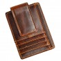 Top Quality New Cattle Men male Vintage Genuine leather Credit Card Cash Holder Magnet Clip Slim Mini Handy Wallet Purse 1015B