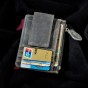 Cattle male Real leather Credit Card Case Bill Holder Magnet Money Clip Slim Handy Wallet Mini Front Pocket Purse For Men 1024g