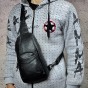 Men Real Leather Casual Fashion Waist Pack Chest Bag Sling Bag One Shoulder Bag Crossbody Bag Daypack For Male 8012