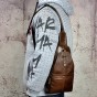 Men Wax Oil Leather Casual Fashion Waist Pack Chest Bag Design Sling Bag One Shoulder Bag Crossbody Bag Daypack For Male 196