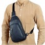 Men Real Leather Casual Fashion Waist Pack Chest Bag Sling Bag One Shoulder Bag Crossbody Bag Daypack For Male 8006