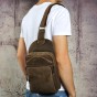 Quality Men Crazy Horse Leather Casual Waist Pack Chest Bag Design Sling Bag One Shoulder Bag Crossbody Bag For Male 9977
