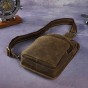 Quality Men Crazy Horse Leather Casual Waist Pack Chest Bag Design Sling Bag One Shoulder Bag Crossbody Bag For Male 9977