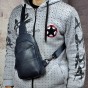 Men Real Leather Casual Fashion Waist Pack Chest Bag Design Sling Bag One Shoulder Bag Crossbody Bag For Male 8010