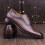 Brand oxford Genuine leather men shoes wedding lace-up UK fashion brown coffee business male dress shoes men Oxford shoes BL02-1