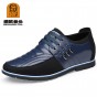 2018 Men's Shoes Genuine Leather +Suede Shoes Brand 5CM Increasing British Shoes Head Leather Man Casual Shoes