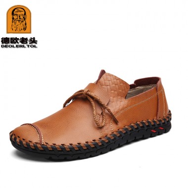 Newly Autumn Shoes Genuine Leather Handmade Shoes Caudal Loafers Fashion Shoes Soft Genuine Leather Loafers