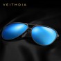 VEITHDIA Brand Mens Aluminum Magnesium Sunglasses Polarized UV400 Lens Eyewear Accessories Male Sun Glasses For Men/Women V6850