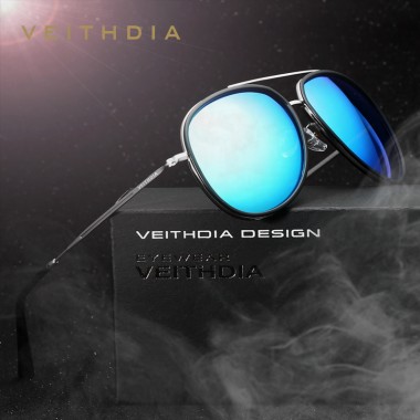 VEITHDIA Brand Fashion Sun Glasses Polarized Color Coating Mirror Sunglasses Male Oculos masculino For Men/Women 2725