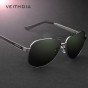 VEITHDIA Brand Designer Polarizerd Sunglasses Men Glass Mirror Green Lense Vintage Sun Glasses Eyewear Accessories Oculos 3152