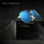 VEITHDIA Fashion Sunglasses Polarized Mens Sun Glasses oculos Male Eyewear Accessories For Men/Women Blue Color Mirror 3556