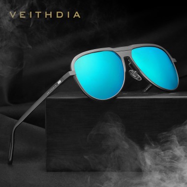 VEITHDIA Brand Mens Aluminum Magnesium Sunglasses Polarized UV400 Lens Eyewear Accessories Male Sun Glasses For Men/Women V6880