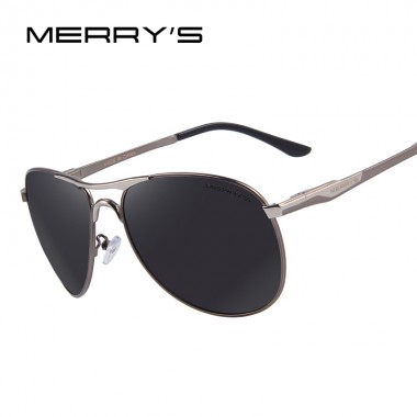 MERRY'S Men Aluminum Polarized Sunglasses Classic Brand Sunglasses EMI Defending Coating Lens Driving Shades S'8712