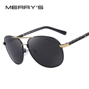 MERRY'S Men Classic Brand Sun glasses Luxury Aluminum Polarized EMI Defending Coating Lens Driving Shades S'8371