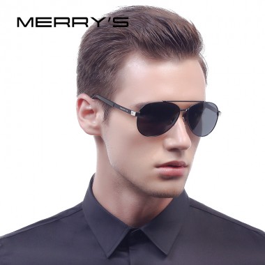 MERRY'S Men Classic Aviation Sunglasses HD Polarized Luxury Brand Design Aluminum Driving Sun glasses S'8628