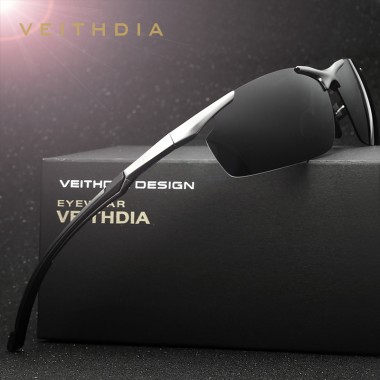 VEITHDIA Brand Men's Aluminum Magnesium Sun Glasses HD Polarized UV400 Sun Glasses oculos Male Eyewear Sunglasses For Men 6592