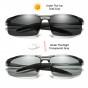 2018 Brand New Designer Photochromic Sunglasses Men Fashion Polarized Aluminum Magnesium Discoloration Driving Sun glasses Male