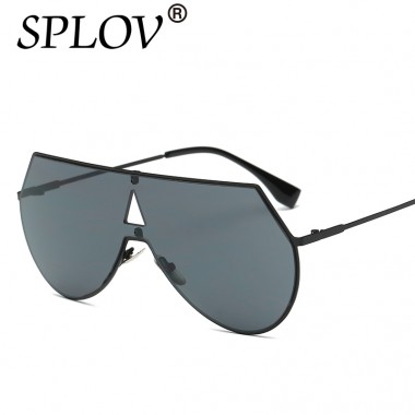 2018 Siamese Fashion Men Sunglasses Male Big Frame Colorfull lunettes de soleil homme Brand designer sunglasses with box Metal