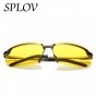 2018 Night Vision Goggles Driving Polarized Sunglasses Men Car Driving Sun Glasses Anti-glare Alloy Frame glasses de sol
