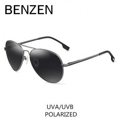 BENZEN Polarized Sunglasses Men Brand Designer Pilot Male Sun Glasses  For Driving Vintage Eyewear Shades With Case 9091