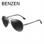 BENZEN Polarized Sunglasses Men Brand Designer Pilot Male Sun Glasses  For Driving Vintage Eyewear Shades With Case 9091