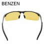 BENZEN Night Driving Glasses Men Alloy  Hd Vision Night Driving Glasses Male  Driving Glasses With Case 8001