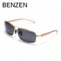 BENZEN Rectangular HD Polarized Sunglasses Men Al-Mg Frame Male Driver Driving Sun Glasses UV Protection Eyewear With Box 9212