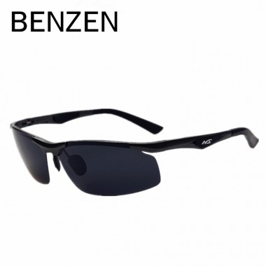 BENZEN  Polarized Sunglasses Men Aluminium Magnesium Male Sun Glasses Shades Oculos De Sol Masculino Black With Case  9008