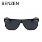 BENZEN Rimless Reflective Sunglasses Men Square Frame One Piece Lenses Male Sun Glasses Women UV Oculos Gafas With Box 68019