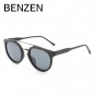 BENZEN Vintage Polarized Sunglasses Men Brand Designer Retro Woodgrain Sun Glasses Male Driving Glasses Shades With Case 9282