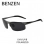 BENZEN Polarized Sunglasses Men Al-Mg Male Sun Glasses  De Sol Masculino with Case Black 9026