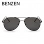 BENZEN Classic Aviation Sunglasses Men Brand Designer UV 400 Polarized Driving Glasses Vintage Sun Glasses With Box 9052