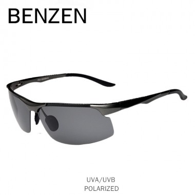 BENZEN AL-Mg Sunglasses Men Polarized HD Male Sun Glasses UV Driver Driving Mirror Glasses Shades Goggles With Case 9239