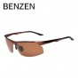 BENZEN AL-Mg Sunglasses Men Polarized HD Male Sun Glasses UV Driver Driving Mirror Glasses Shades Goggles With Case 9239