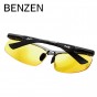 BENZEN Men Night  Driving Glasses Vision Goggles Alloy  Night Vision Glasses Male  Driving Glasses NVG With Case 8005