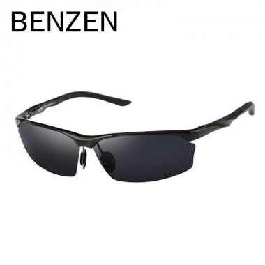 BENZEN Men Polarized Sunglasses Alloy Male  Sun Glasses  Oculos De Sol Masculino Black With Case 9041