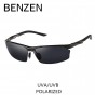 BENZEN Men Polarized Sunglasses Alloy Male  Sun Glasses  Oculos De Sol Masculino Black With Case 9041