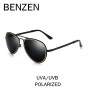 BENZEN Colorful  Sunglasses Men Polarized Pilot Male Sun Glasses UV Driving Glasses Designer Shades Black With Case 9191
