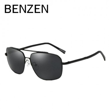 BENZEN Sunglasses Men Polarized Square Male Sun Glasses HD Brand Designer Shades Driving Glasses For Men With Case Black 9176
