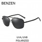BENZEN Sunglasses Men Polarized Square Male Sun Glasses HD Brand Designer Shades Driving Glasses For Men With Case Black 9176