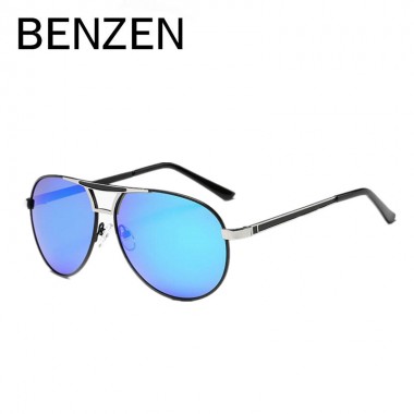 BENZEN Vintage Aviation Sunglasses Men Colorful Male Sun Glasses Driving Glasses For Men UV 400 Shades With Case 9200