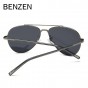 BENZEN Polarized Sunglasses Men Colorful UV 400 Male Sun Glasses HD Driving Glasses Shades With Case Black 9169
